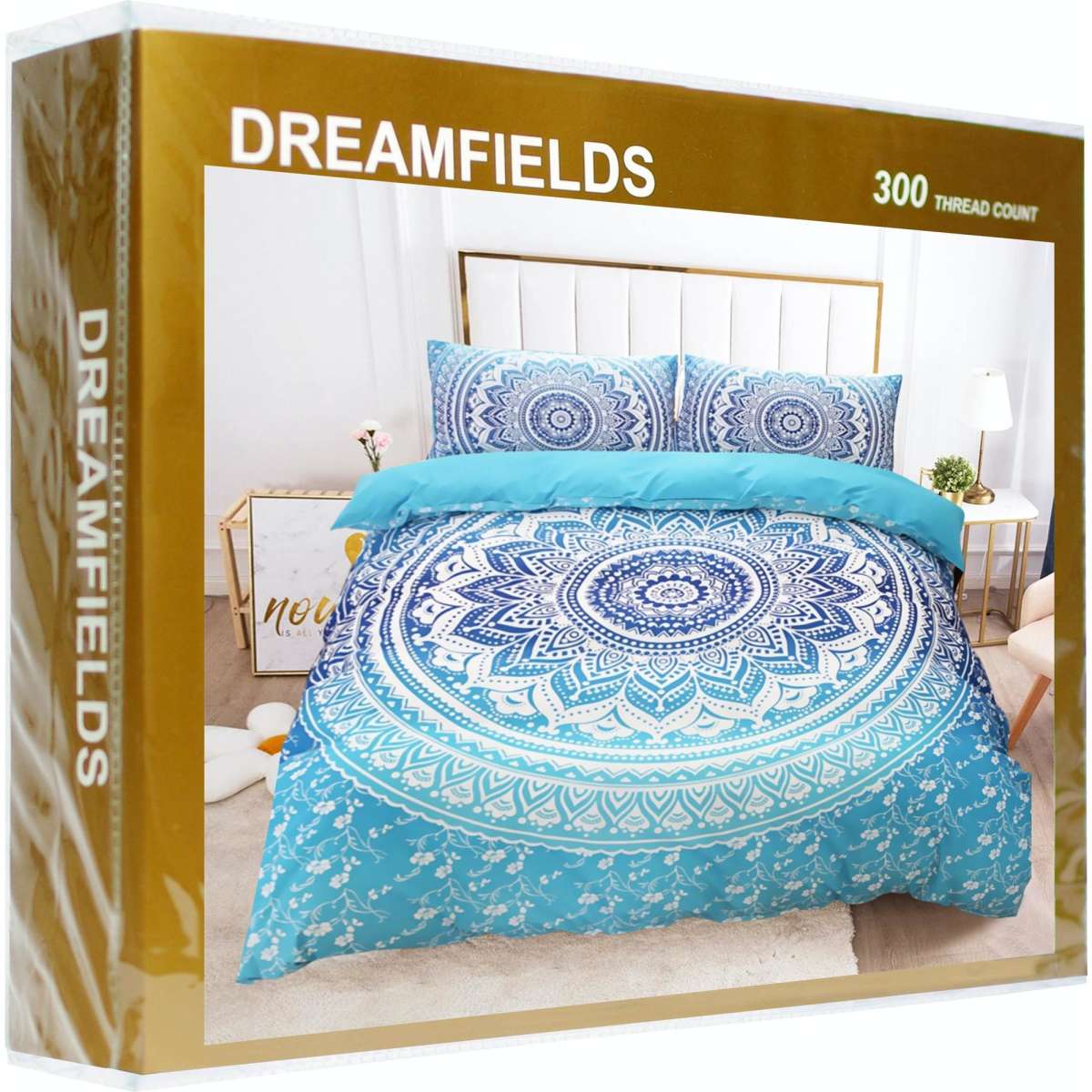 Dreamfields Bohemian Design Soft Quilt Duvet Doona Cover Set King