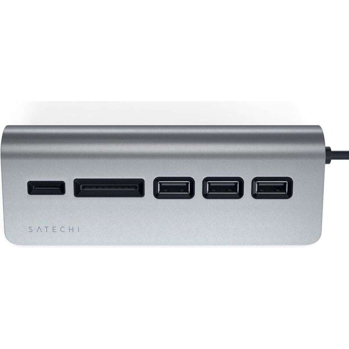 Satechi USBC Aluminium USB Hub & Card Reader Space Grey Woolworths