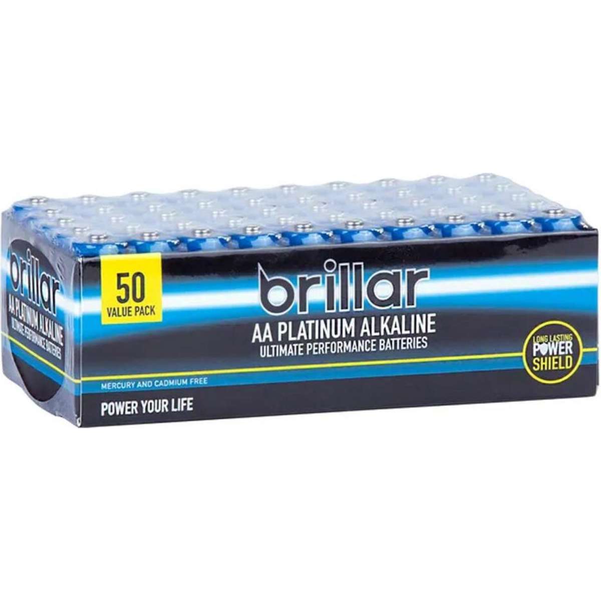 Brillar Premium Alkaline AA Batteries 50PK Woolworths