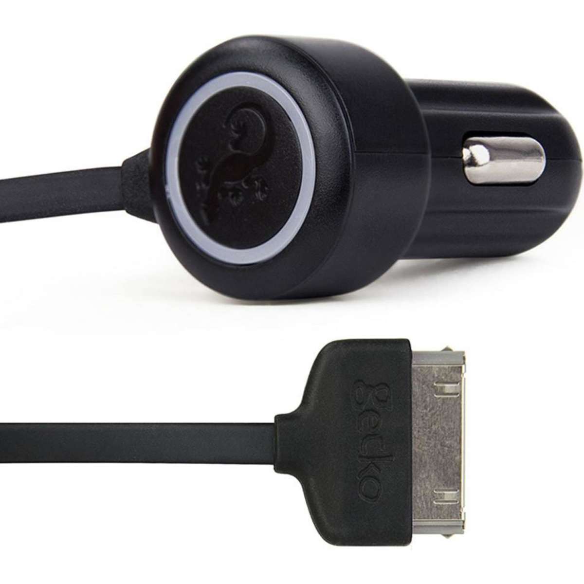 Gecko Black 30 Pin Car Charger For iPod/iPhone 3G/3GS/4/4S/iPad  1EA |  Woolworths