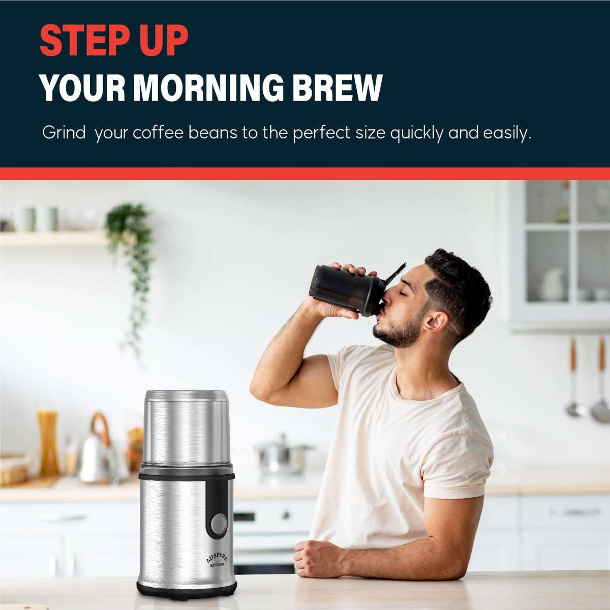 Auspure Electric Coffee and Spice Grinder E09 Woolworths