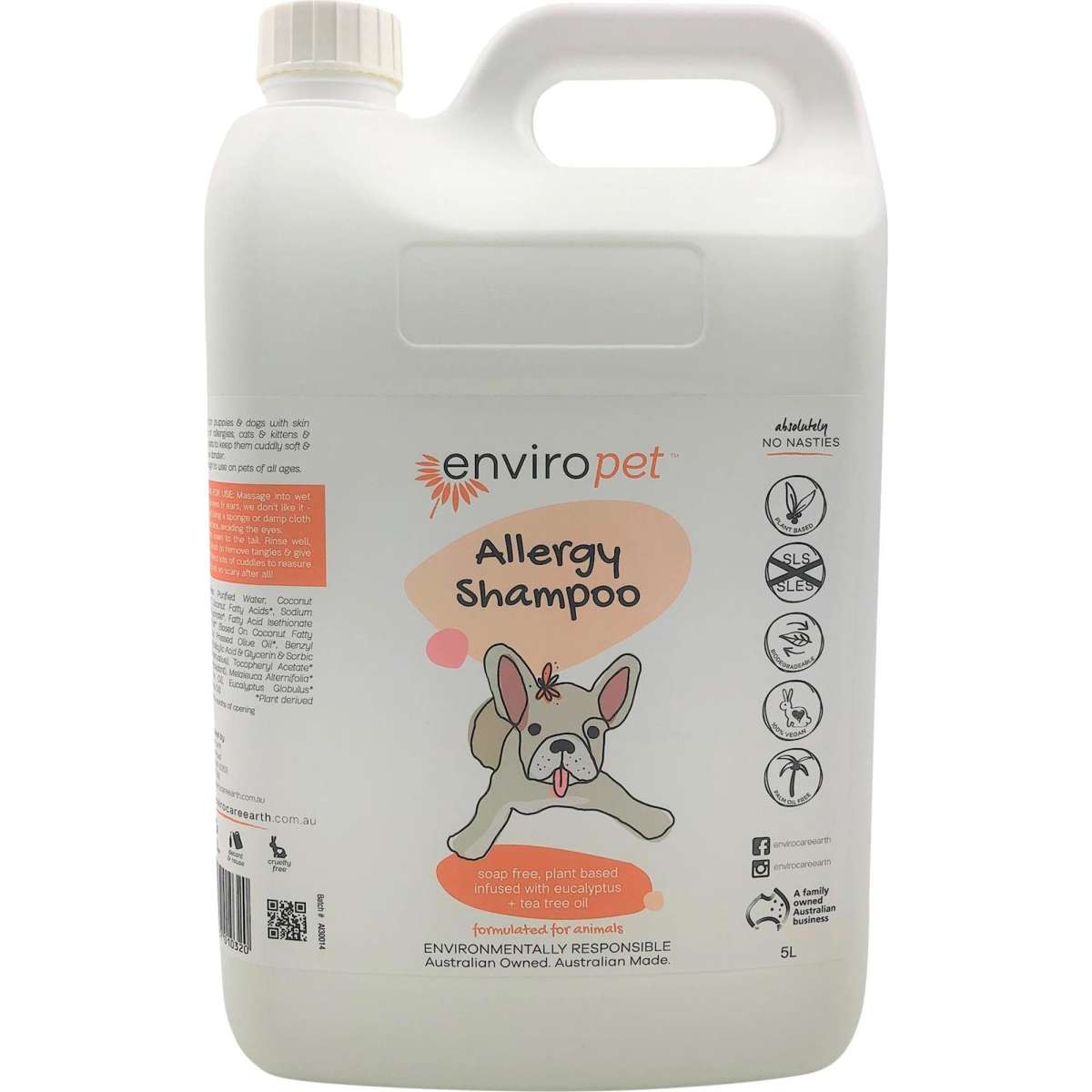 envirocare earth Pet ALLERGY SHAMPOO 5L Woolworths