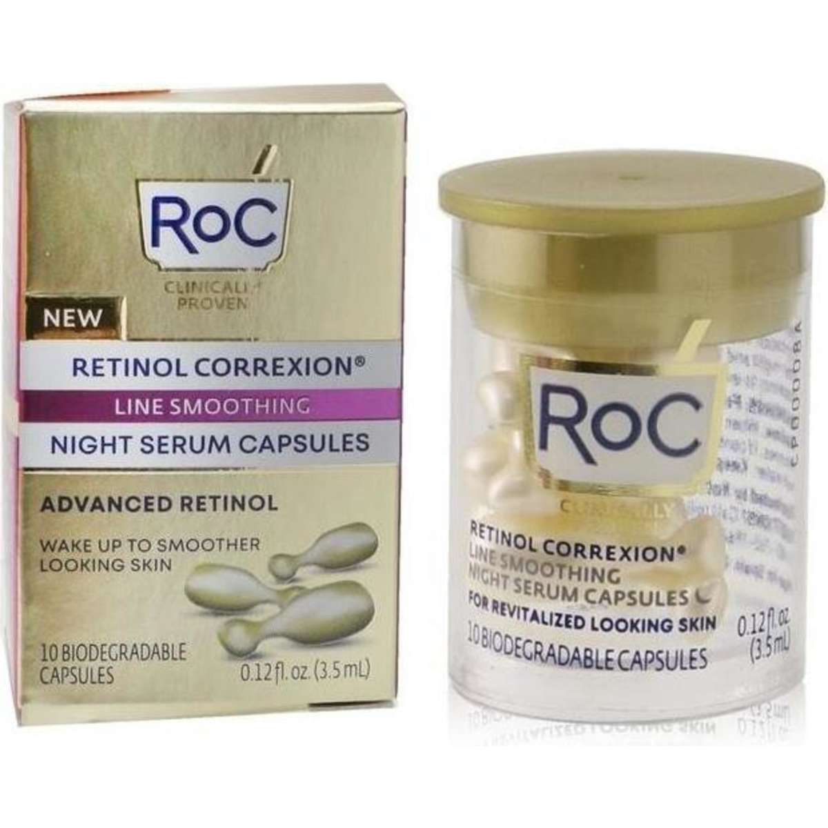 ROC Retinol Correxion Line Smoothing Night Serum Capsules 10x 3.5ml/0 ...