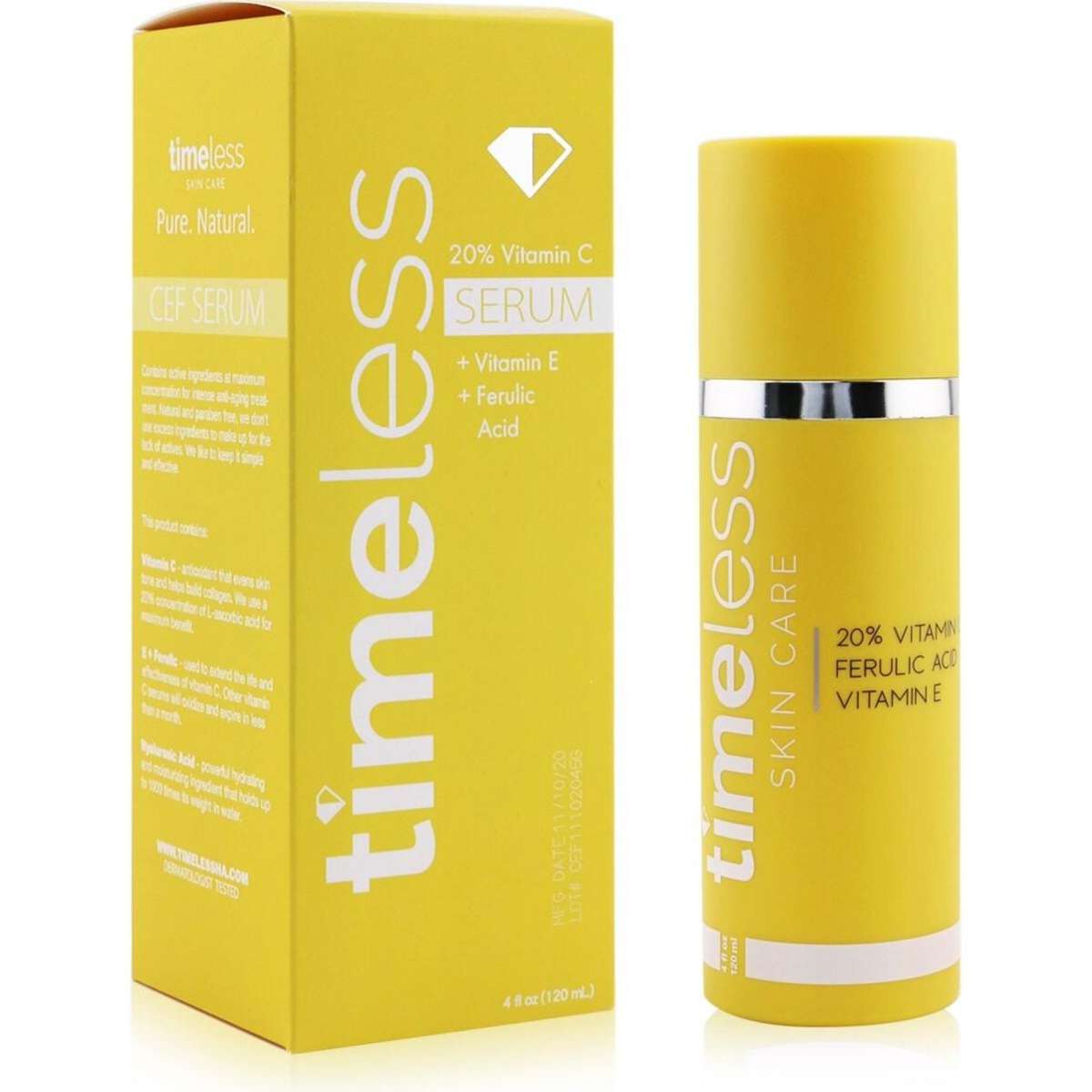 Timeless Skin Care 20 Vitamin C Serum Vitamin E Ferulic Acid 120ml timeless-skin-care-20-vitamin-c-serum-vitamin-e-ferulic-acid-120ml