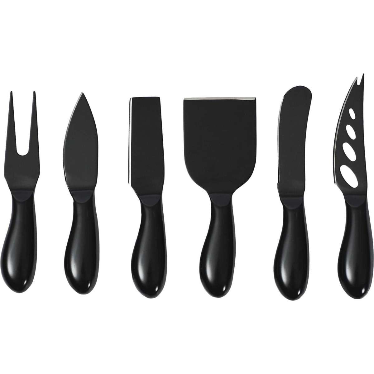 Cooper & Co. Set Of 6 Cheese Knives Black Stainless Steel Woolworths