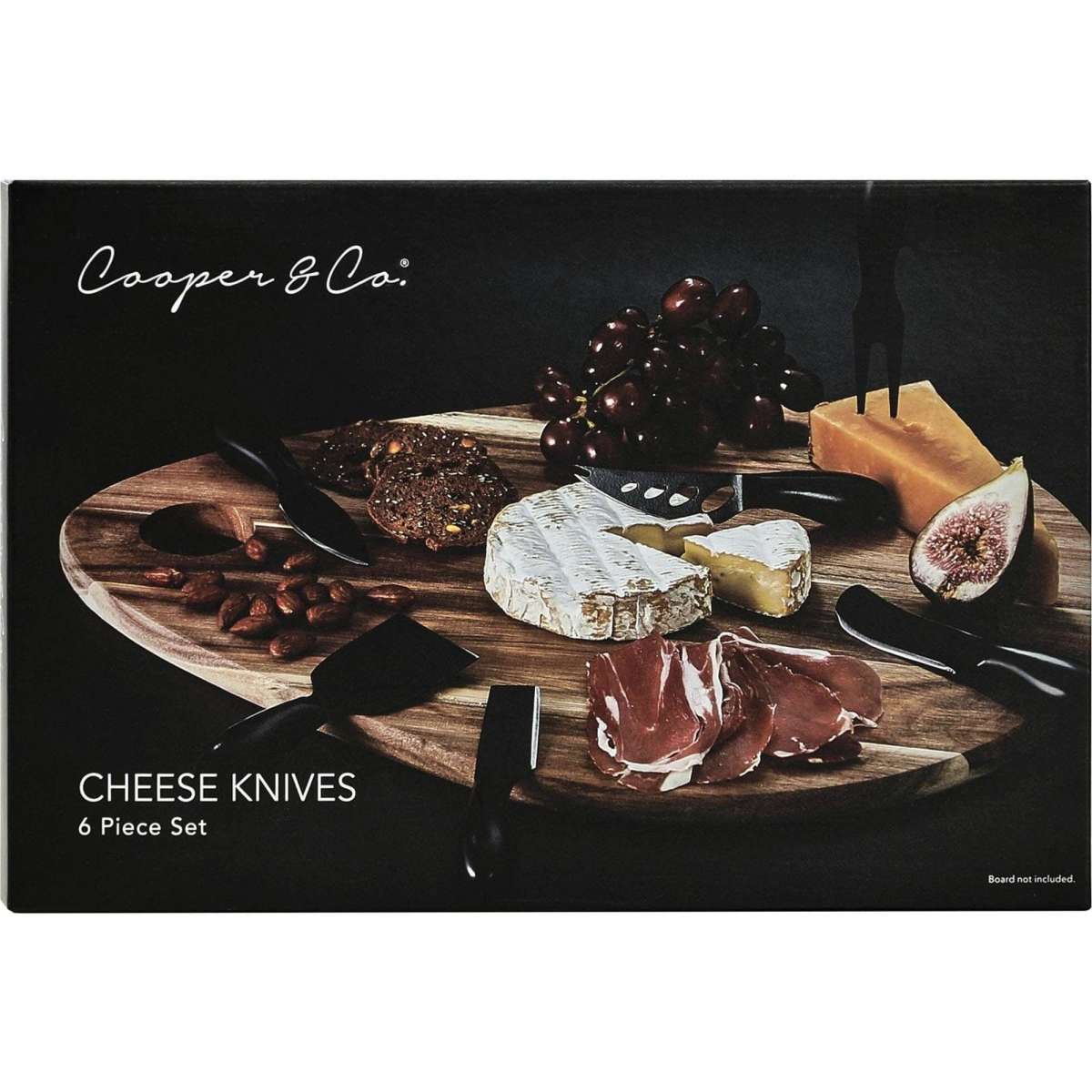 Cooper & Co. Set Of 6 Cheese Knives Black Stainless Steel Woolworths