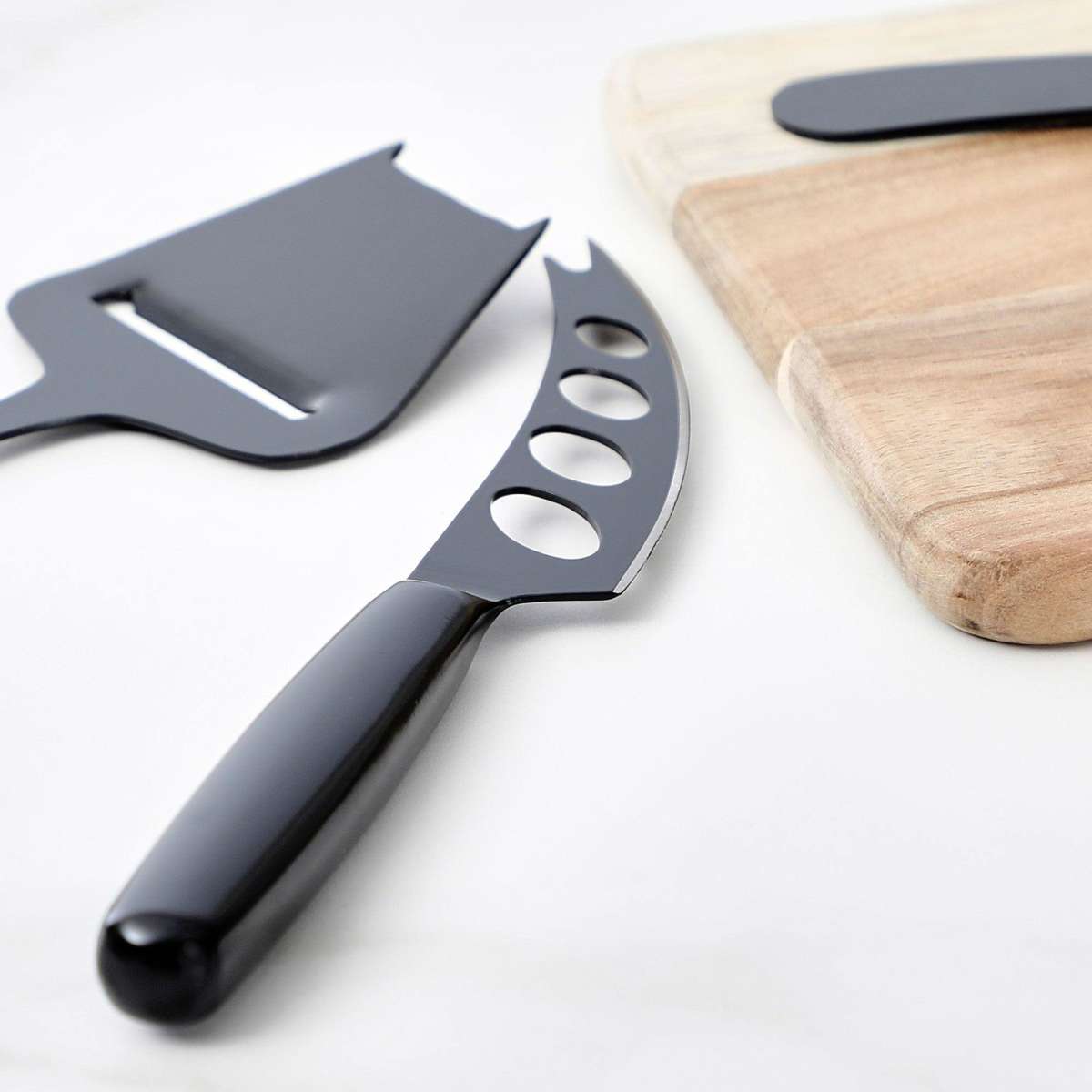 Cooper & Co. Set Of 3 Cheese Knives Black Stainless Steel Woolworths