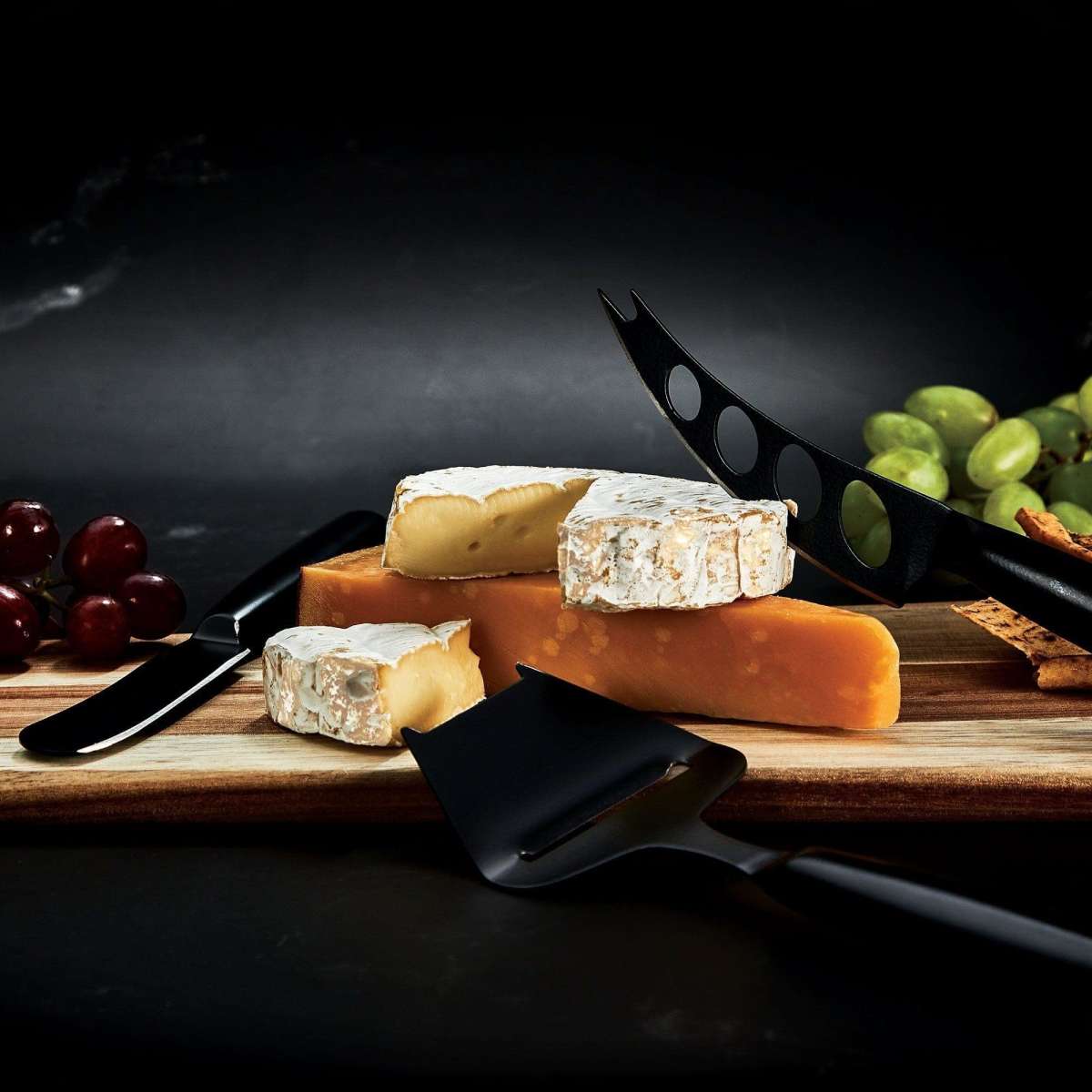 Cooper & Co. Set Of 3 Cheese Knives Black Stainless Steel Woolworths