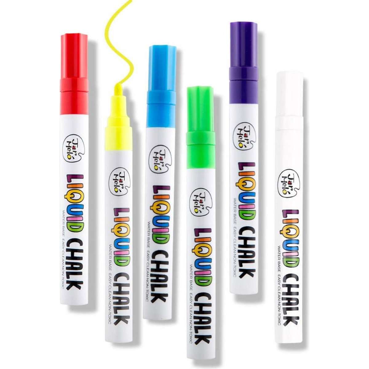 Jar Melo Liquid Chalk Markers 6 Colors Kids 3y+ 6pc Woolworths