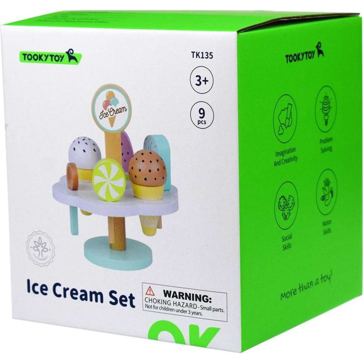 Tooky Toy Wooden Ice Cream Wooden Set 3+ Woolworths