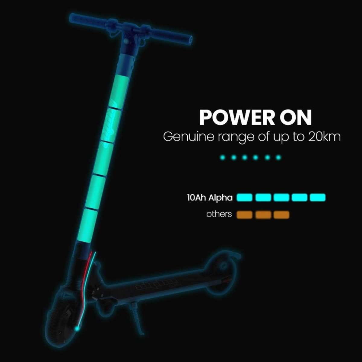 Alpha Peak 300W 10Ah Electric Scooter, Suspension, for Adults or Teens