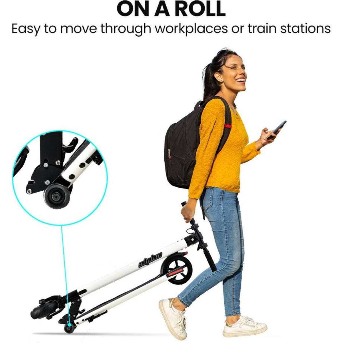 Alpha Peak 300w 10ah Electric Scooter Suspension For Adults Or Teens White Woolworths