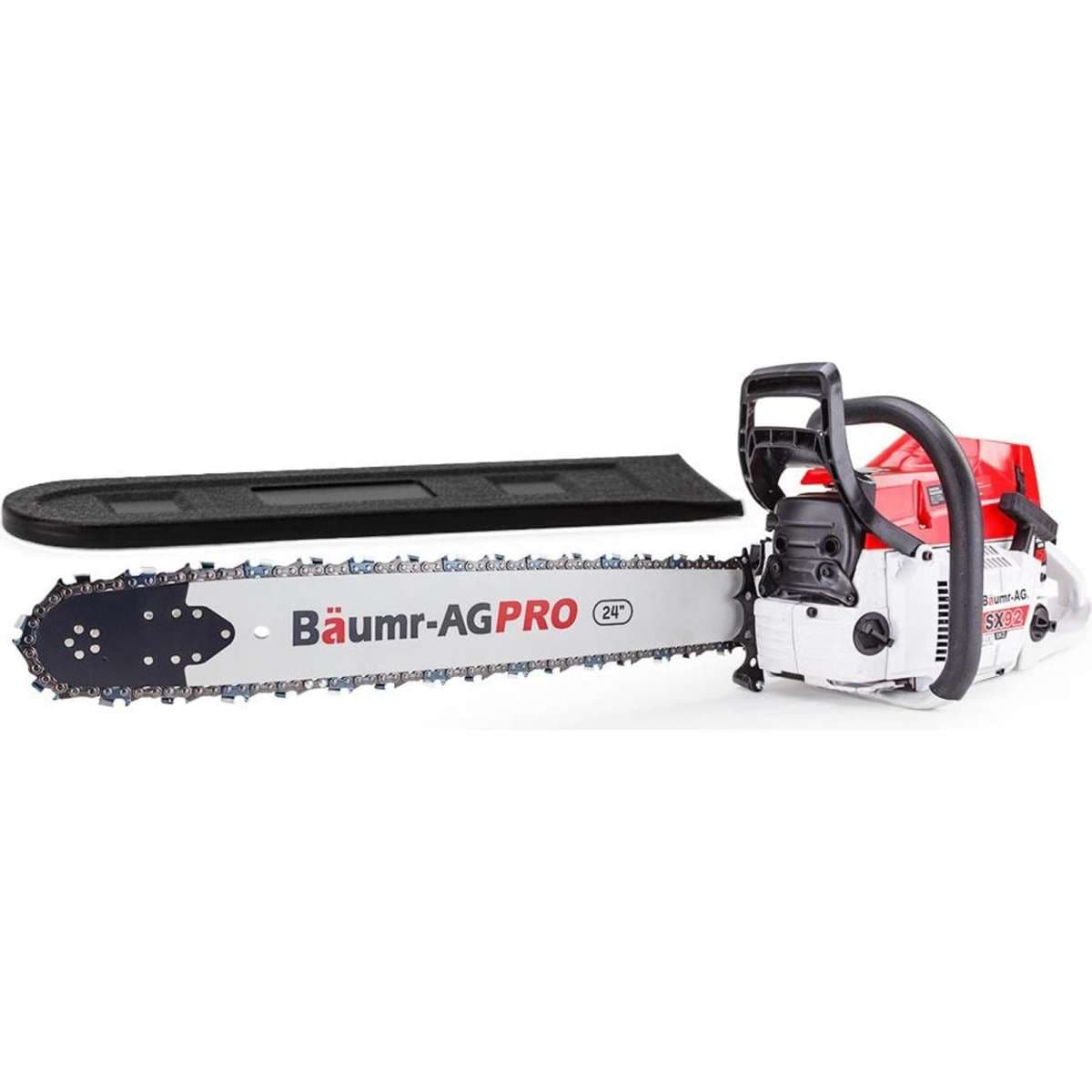 BaumrAG Petrol Commercial Chainsaw 24 Inch Bar EStart Chain Saw Top