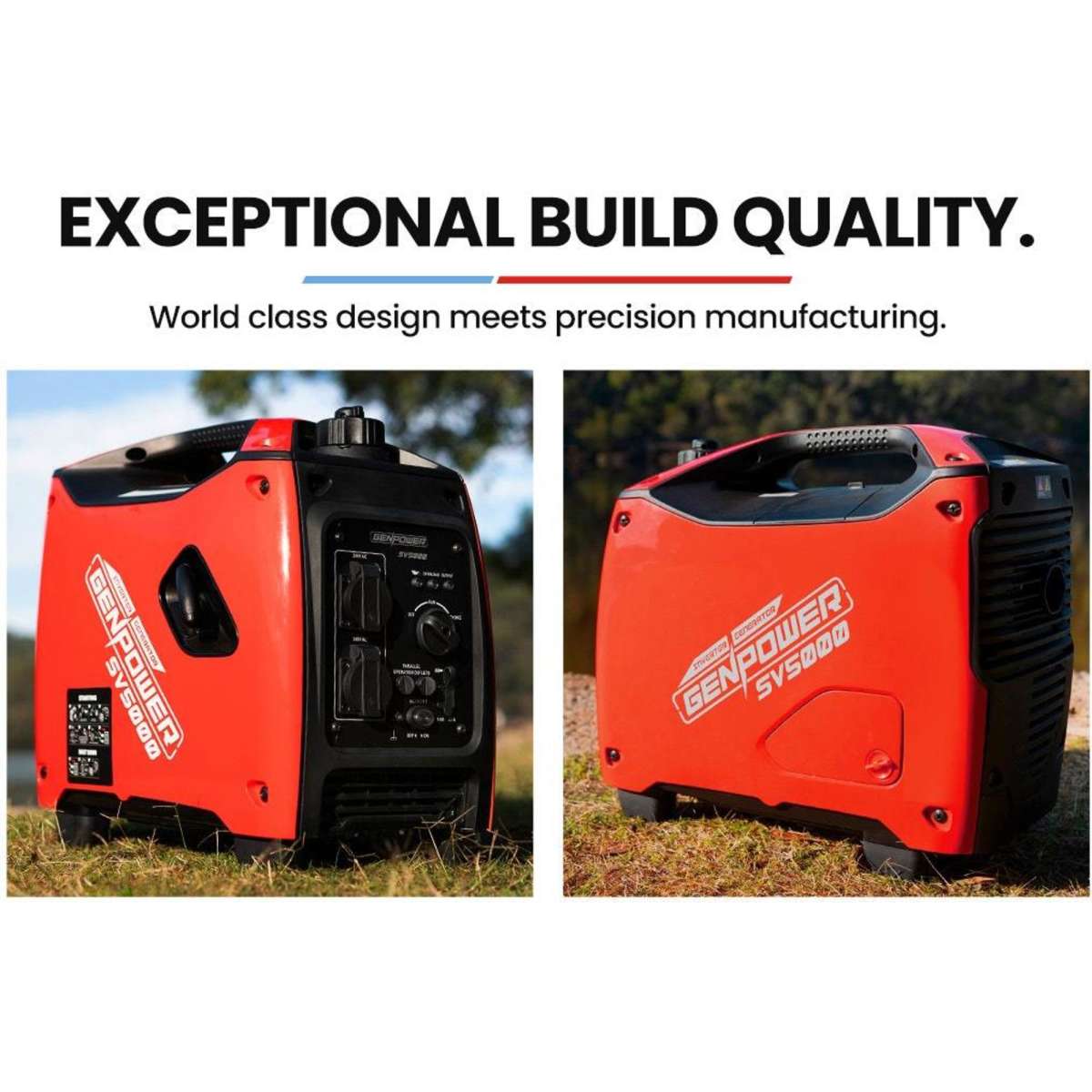 Genpower Inverter Generator 2600W Peak Pure Sine Portable Camping