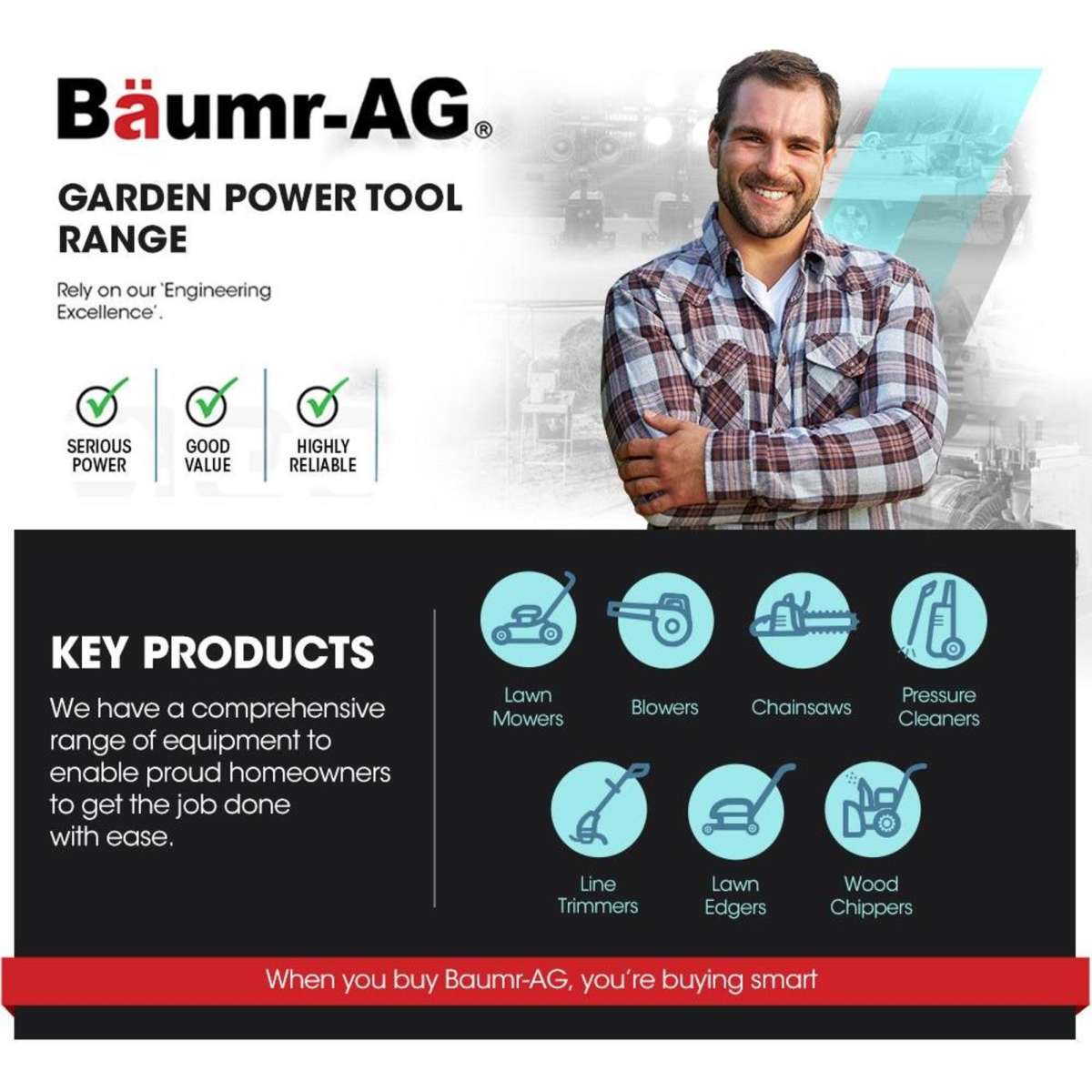 Baumr-AG Electric Cordless Chainsaw 12 Inch Bar 4Ah Battery Powered 20V ...