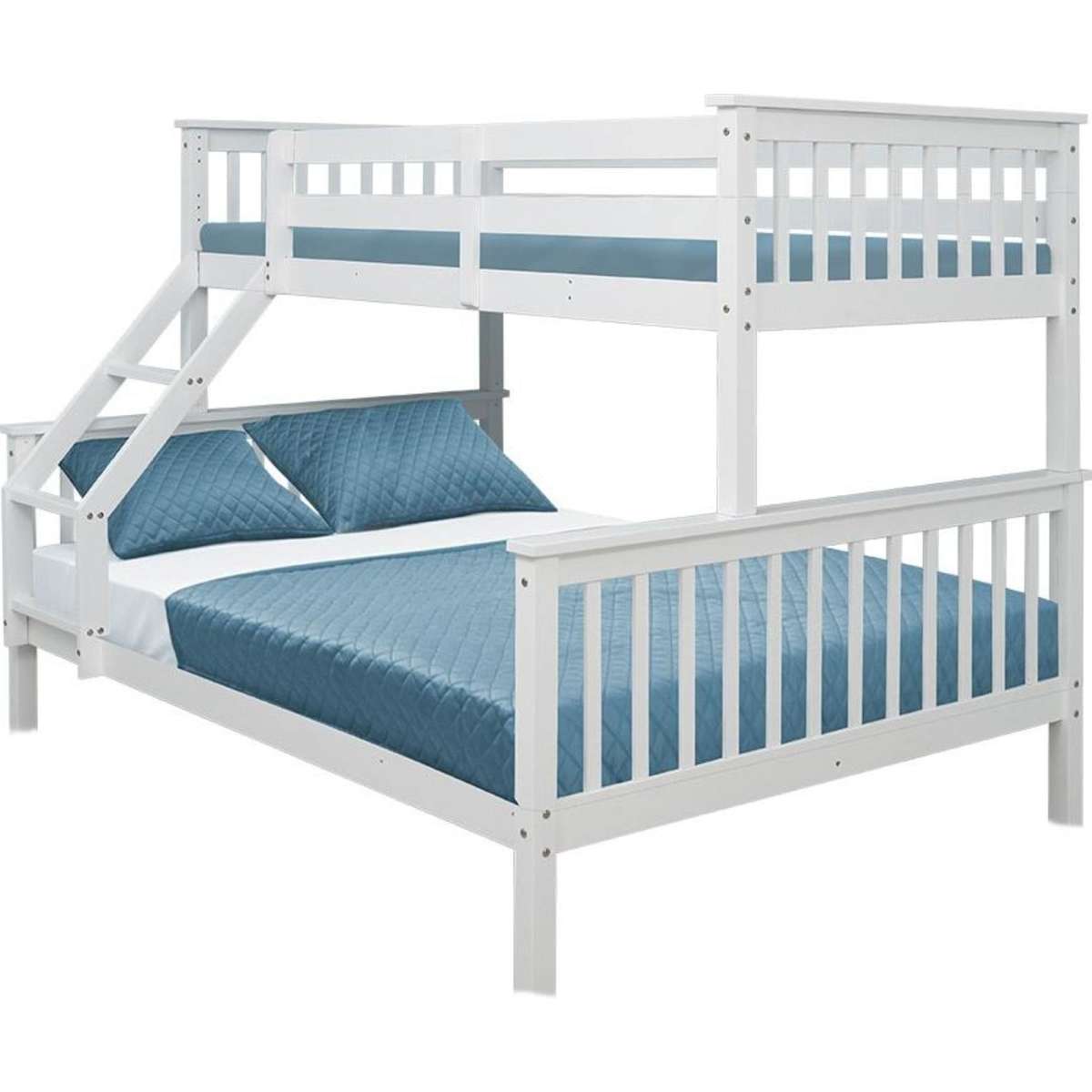Kingston Slumber 2in1 Single on Double Bunk Bed Kids White Solid Wood