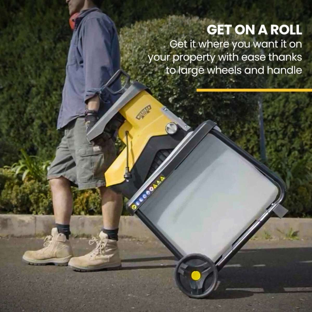 Michigan 2500W Electric Mulcher Crushing Garden Shredder Chipper Woolworths