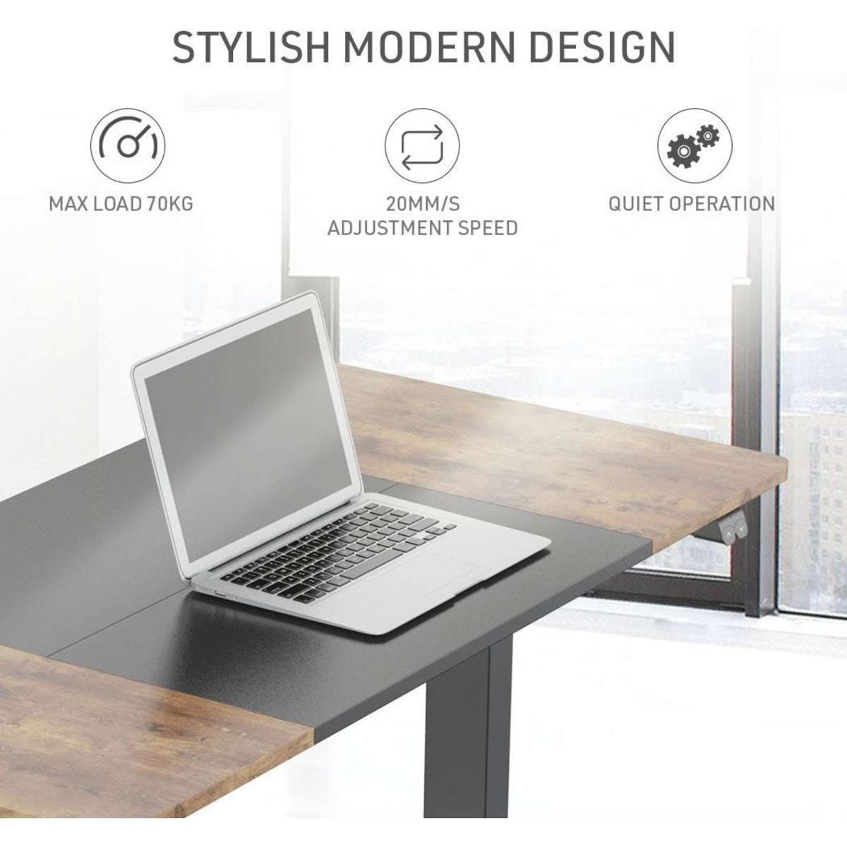 Fortia Sit To Stand Up Standing Desk, 120x60cm, 72-118cm Electric ...