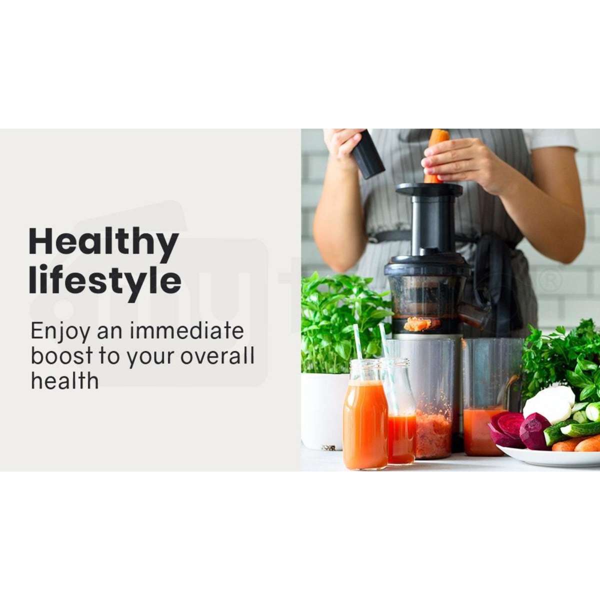 Eurochef Cold Press Slow Juicer with Sorbet function, Whole Fruit Chute