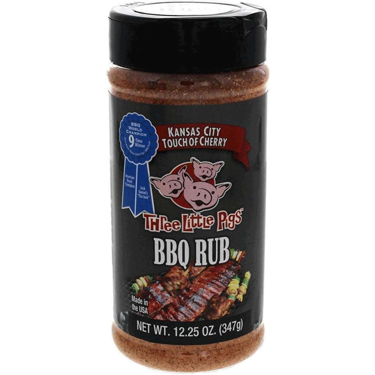 Three Little Pigs Touch of Cherry BBQ Rub 12.25oz (354g) Shaker Jar ...