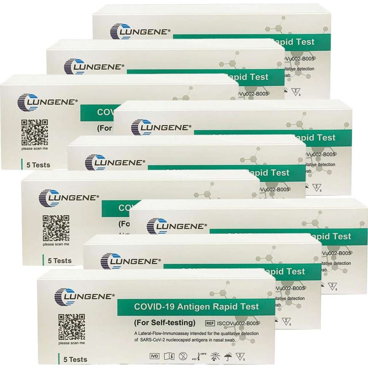 Clungene Rapid Antigen Self Test Kit Nasal 5 Pack x9 Woolworths