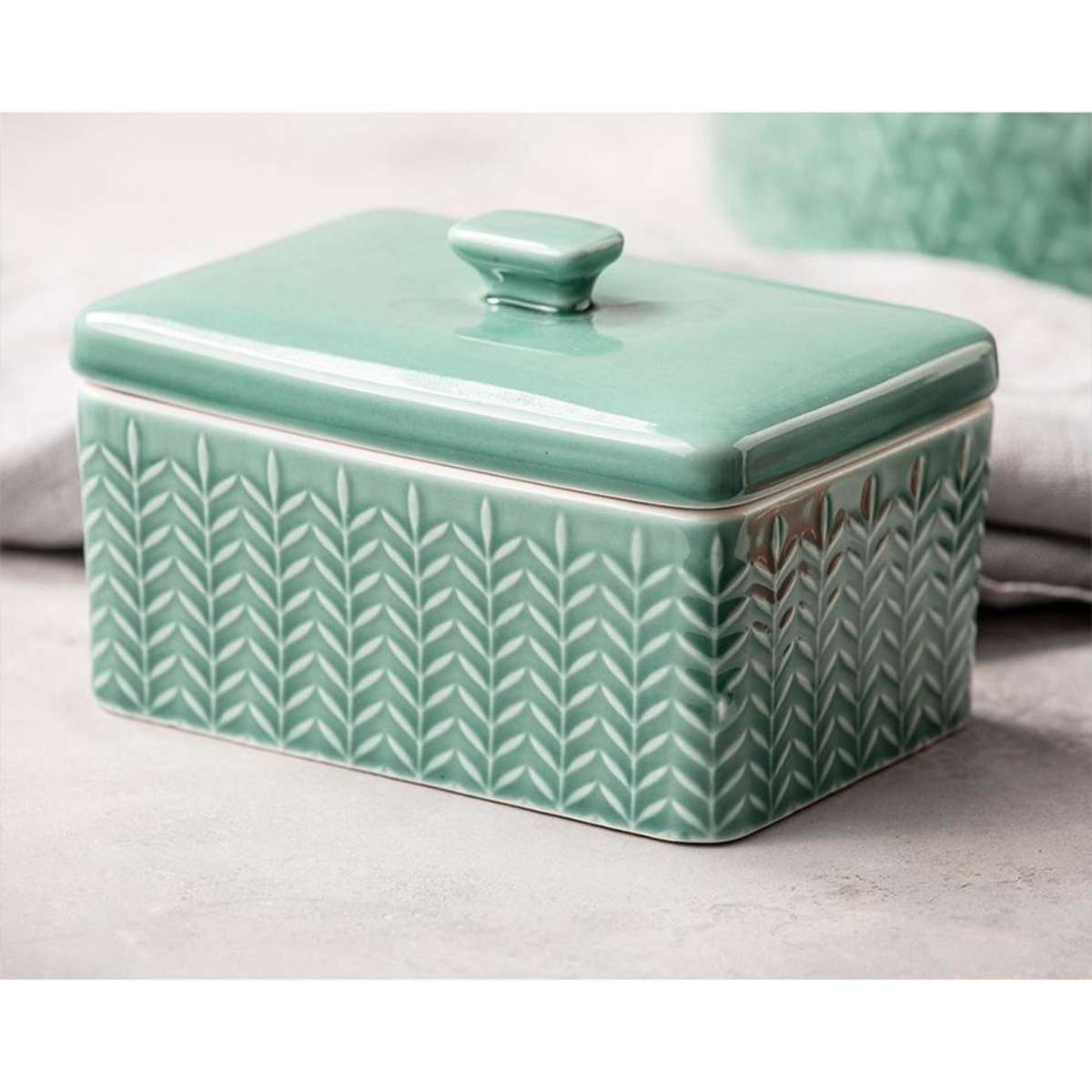 Ladelle Heath Jade Porcelain Butter Dish Woolworths
