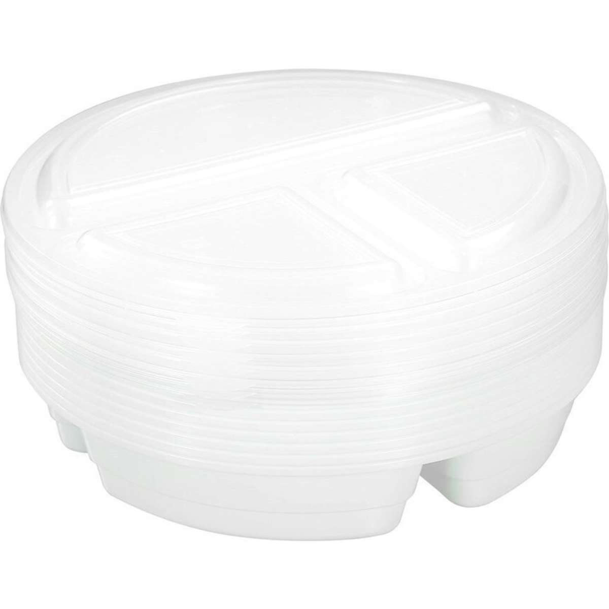 Lemon And Lime Reusable 3Section Food Prep Container Assorted 3x 8PK