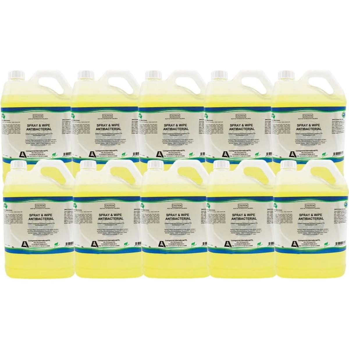 Livingstone Spray & Wipe Antibacterial Neutral pH 5L x10 Woolworths