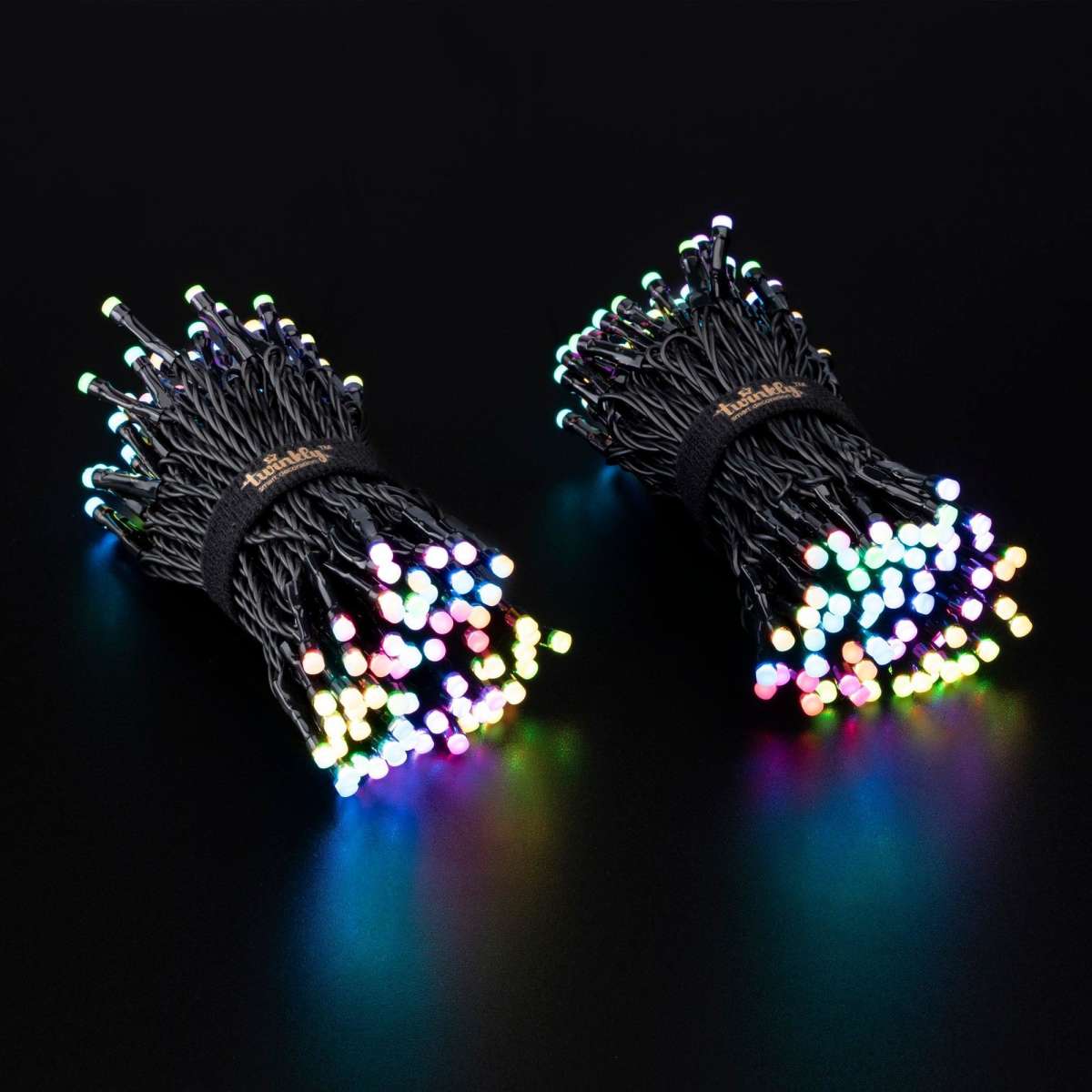 Twinkly 250 RGB+W Christmas LED String Light Black Wire Woolworths