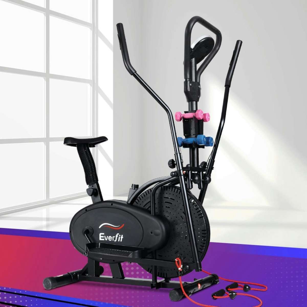 everfit exercise bike elliptical cross trainer bicycle home gym fitness machine