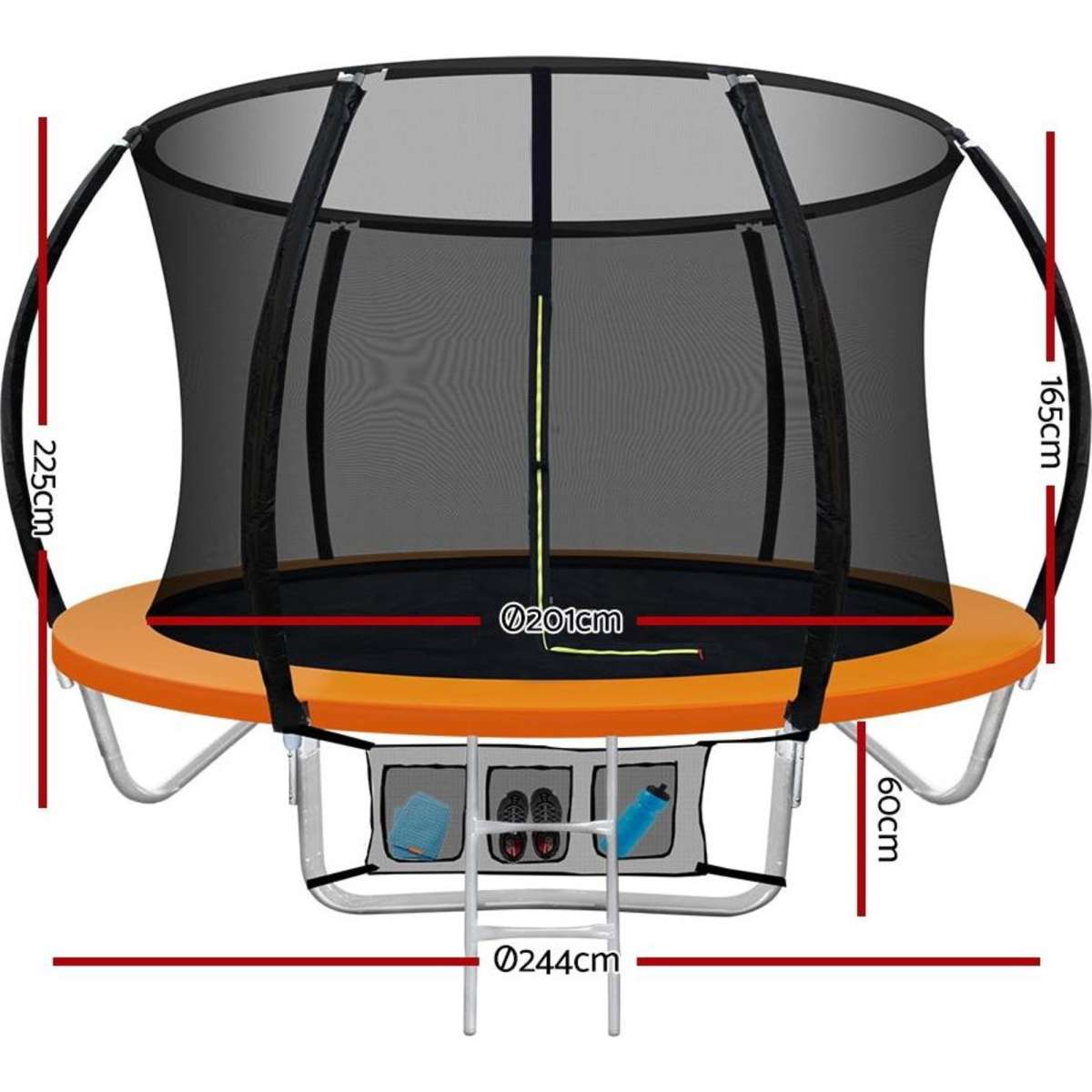 Everfit 8FT Trampoline for Kids w/ Ladder Enclosure Safety Net