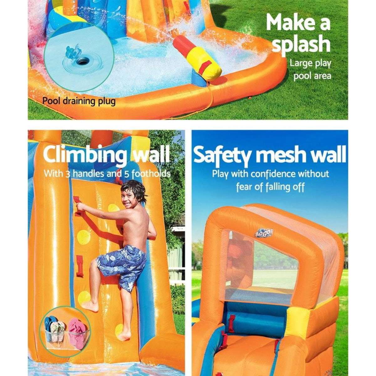 Bestway Water Slide Park 365x320x270cm Kids Play Swimming Pool