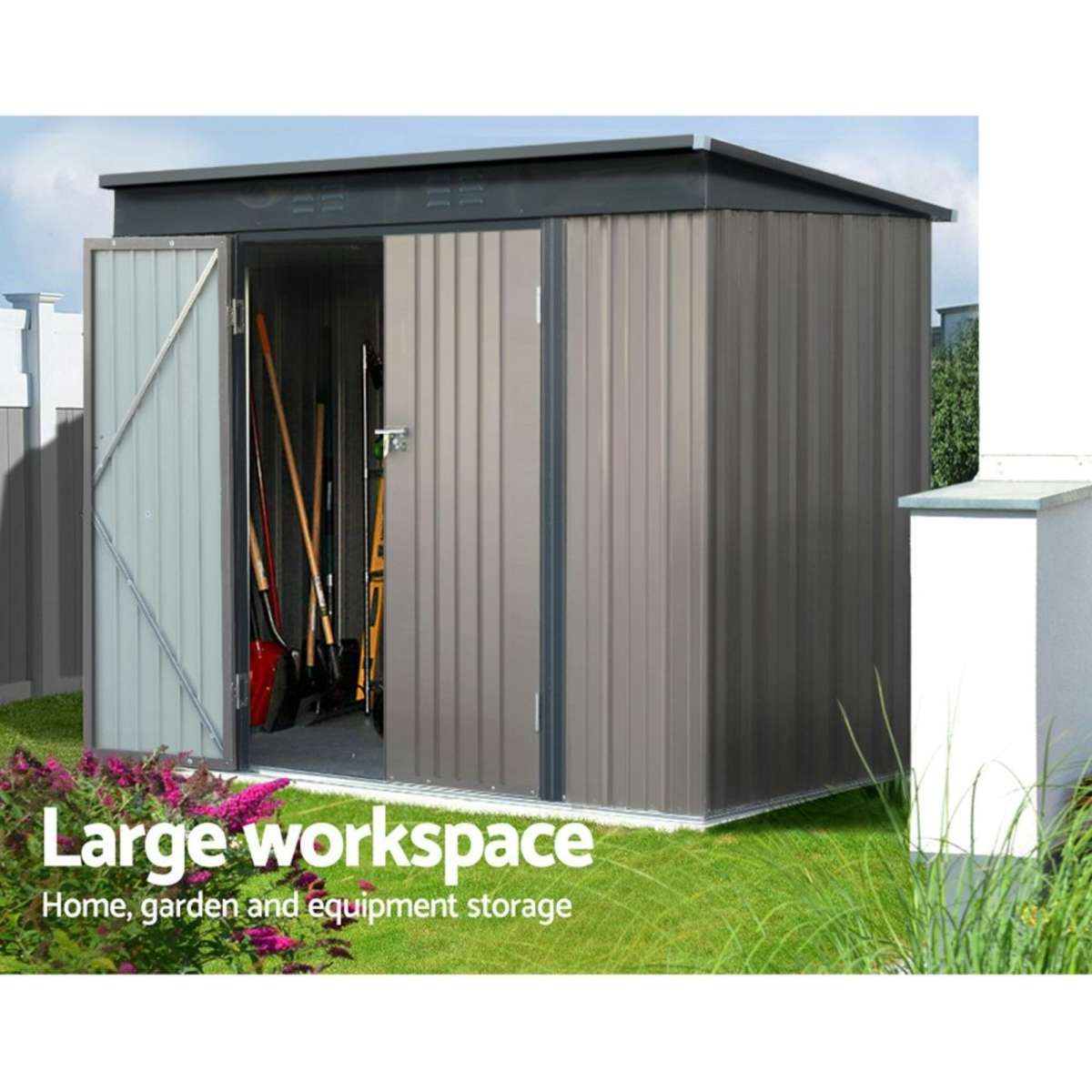 Giantz Garden Shed 2.31x1.31M Sheds Outdoor Storage Tool Metal