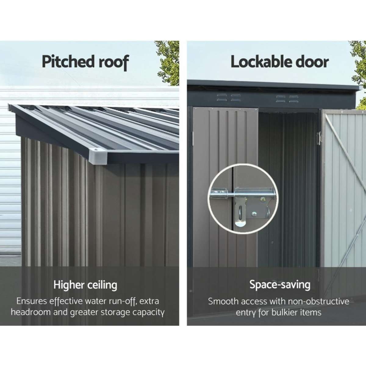 Giantz Garden Shed 2.31x1.31M Sheds Outdoor Storage Tool Metal