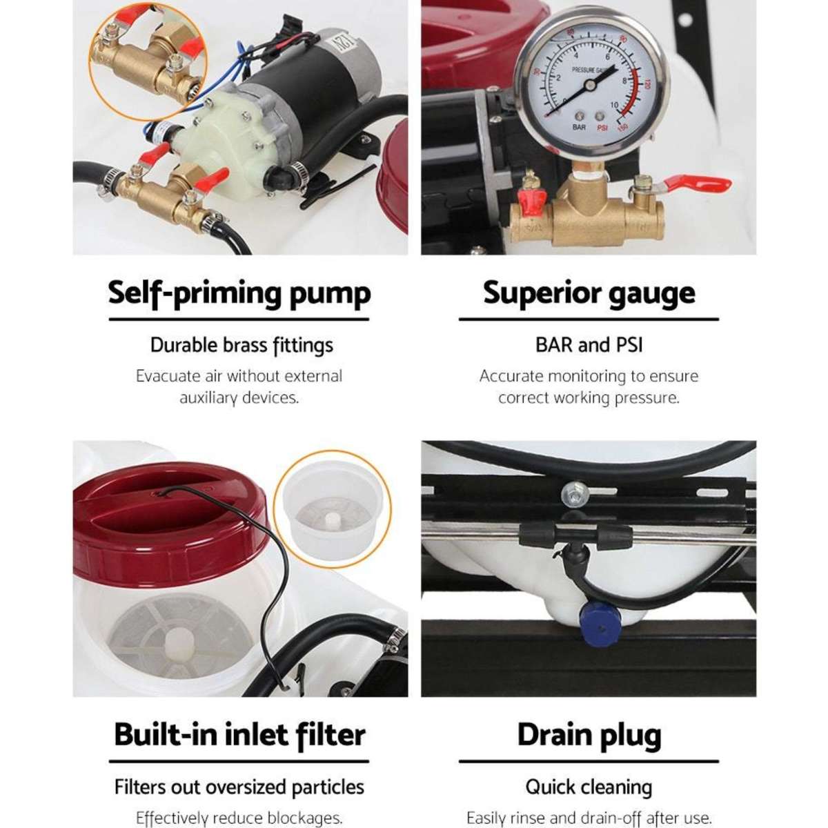 Giantz Weed Sprayer 60L Trailer 1.5M Boom Garden Spray Woolworths