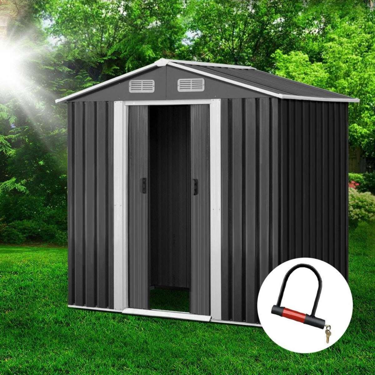 Giantz Garden Shed Outdoor Storage Sheds 1.96x1.32M Tool Metal