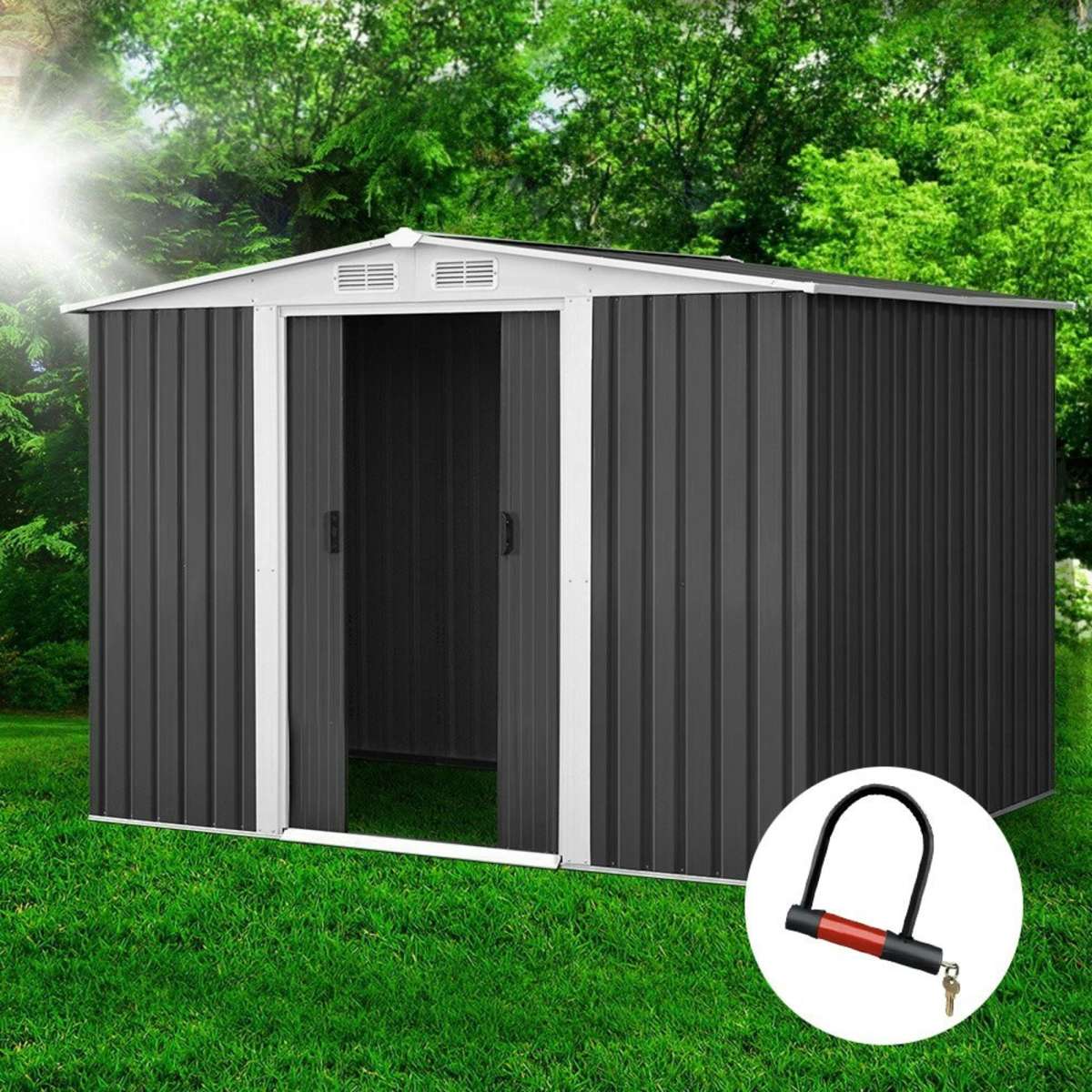 Giantz Garden Shed 2.58x2.07M Sheds Outdoor Storage Metal
