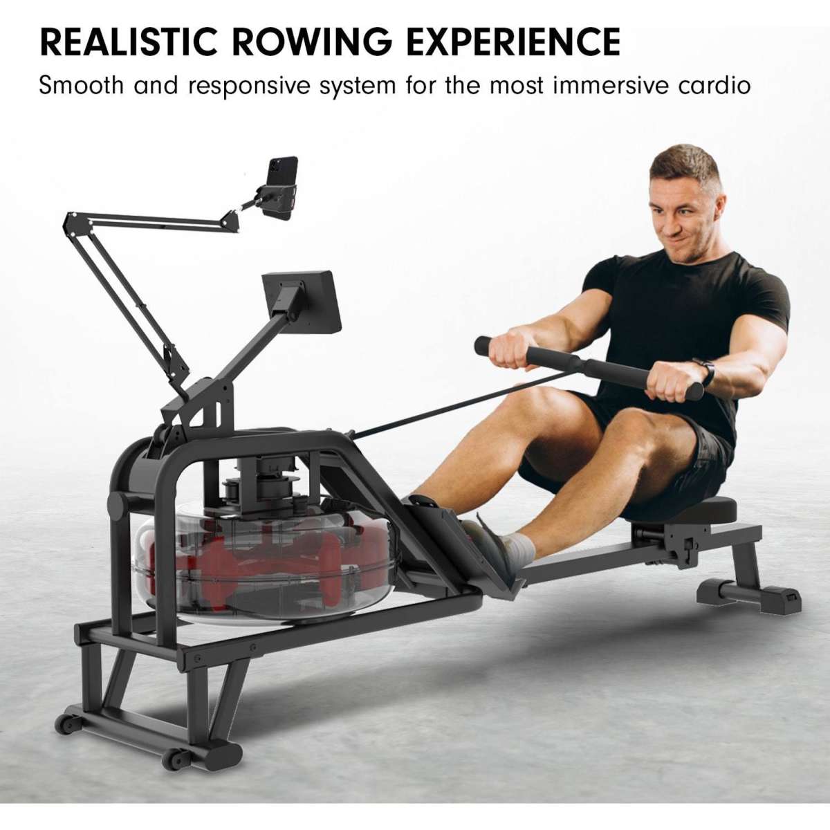 Powertrain 13L Water Resistance Rowing Machine Rower Woolworths
