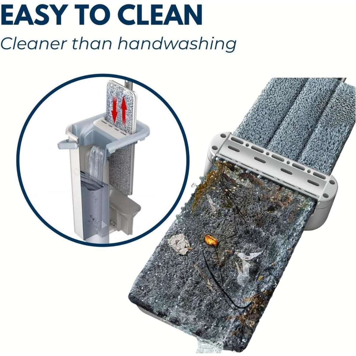 GOMINIMO Flat Mop Soft Durable Reusable Microfiber Replacement Pads 8