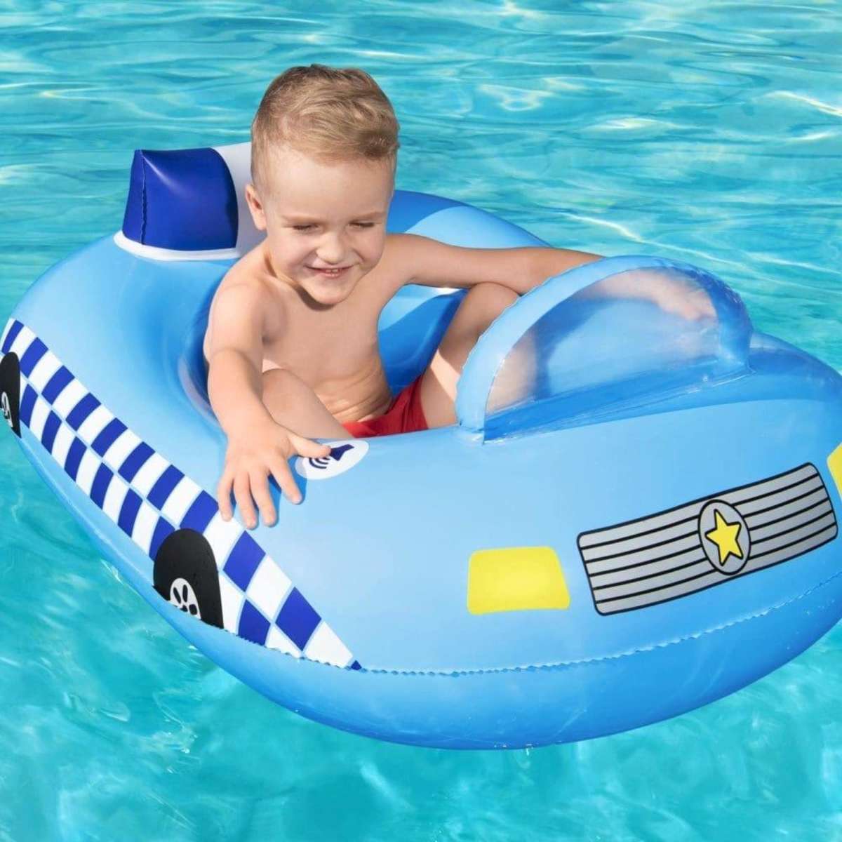 Bestway Funspeakers Police Car Baby Boat Float Woolworths