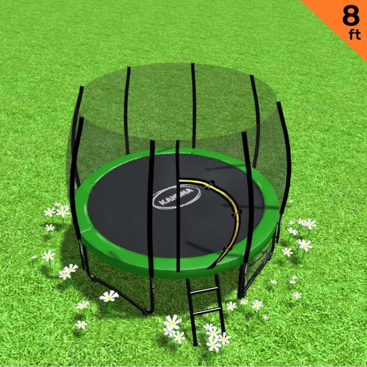 Kahuna Twister 08ft Springless Trampoline Green Pad Woolworths