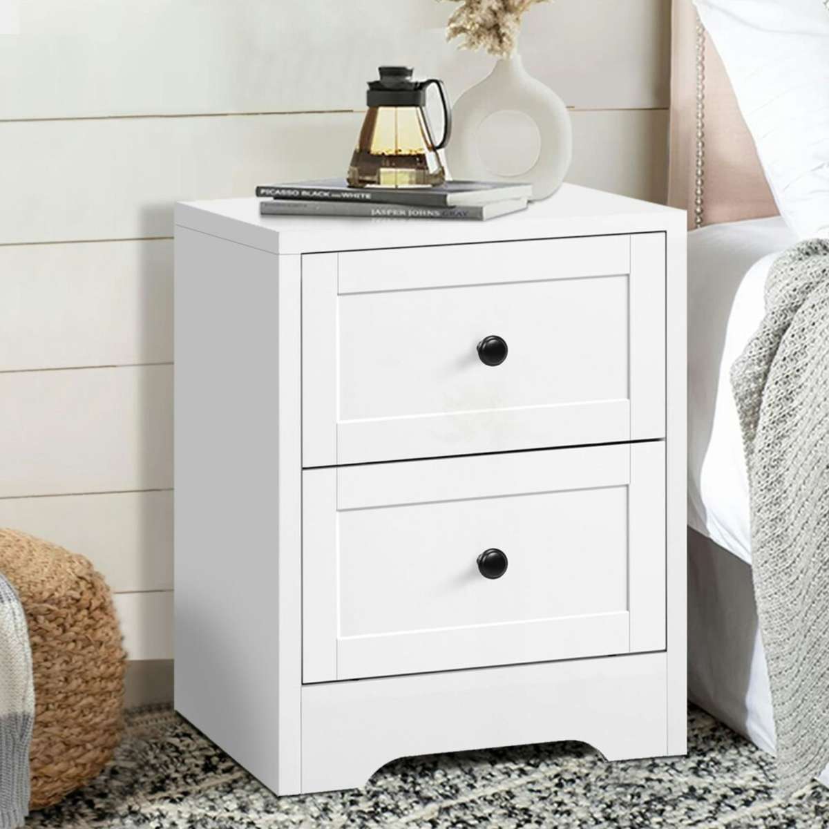 Alfordson Bedside Table Hamptons White Woolworths
