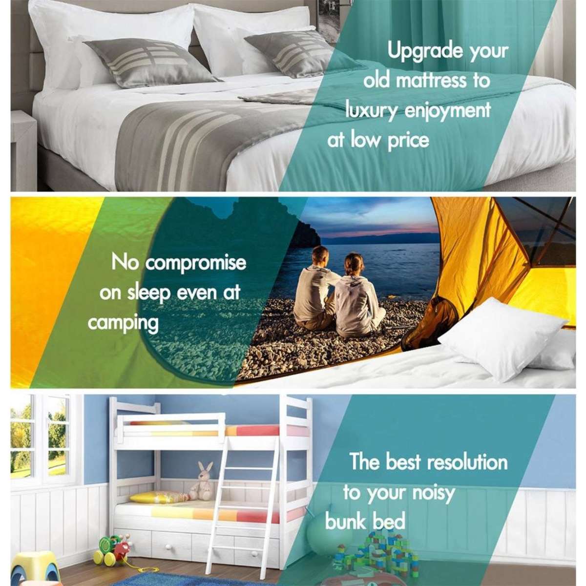 Starry Eucalypt Memory Foam Mattress Topper Cool Gel 8cm King Woolworths