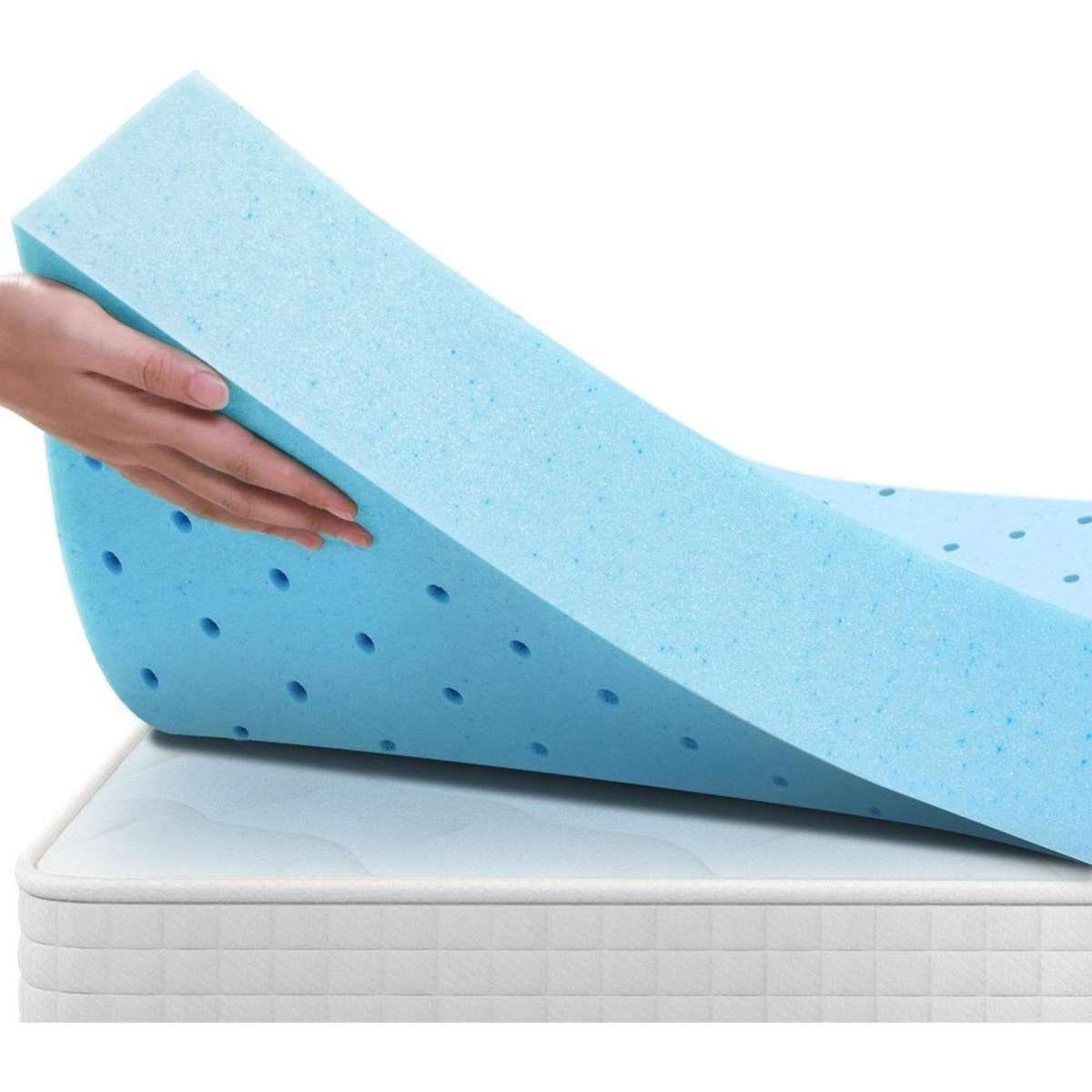 STARRY EUCALYPT Memory Foam Topper Cool Gel 8cm Single Woolworths