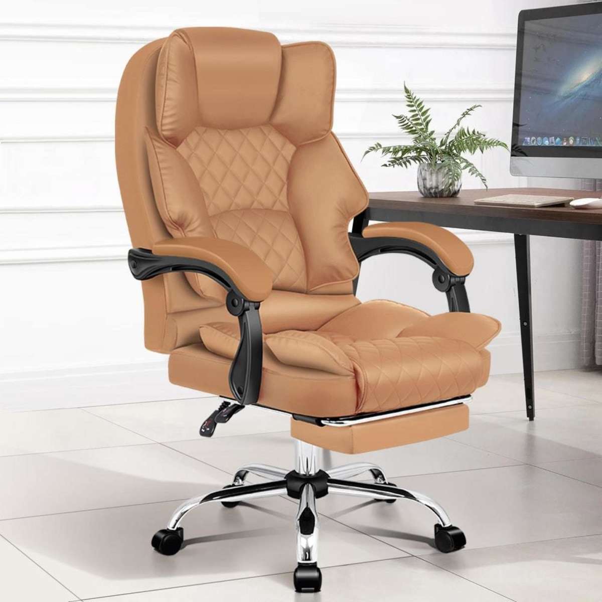 Executive office chair online with footrest