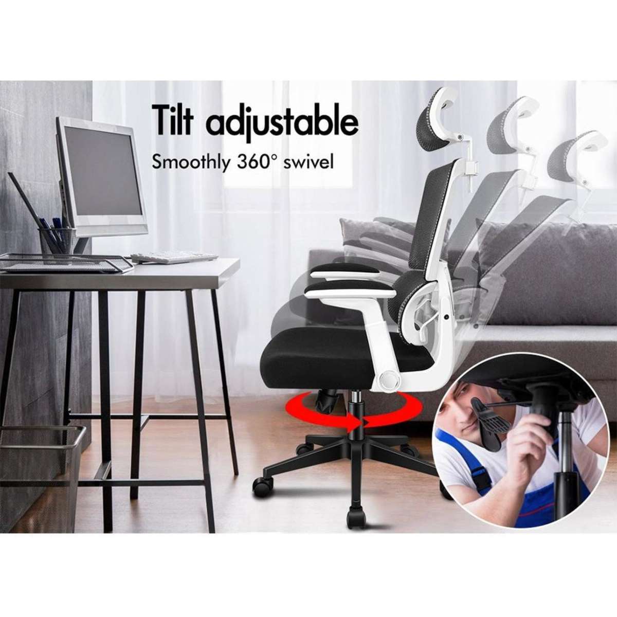 Alfordson Mesh Office Chair Executive Computer Chairs Study Work Gaming