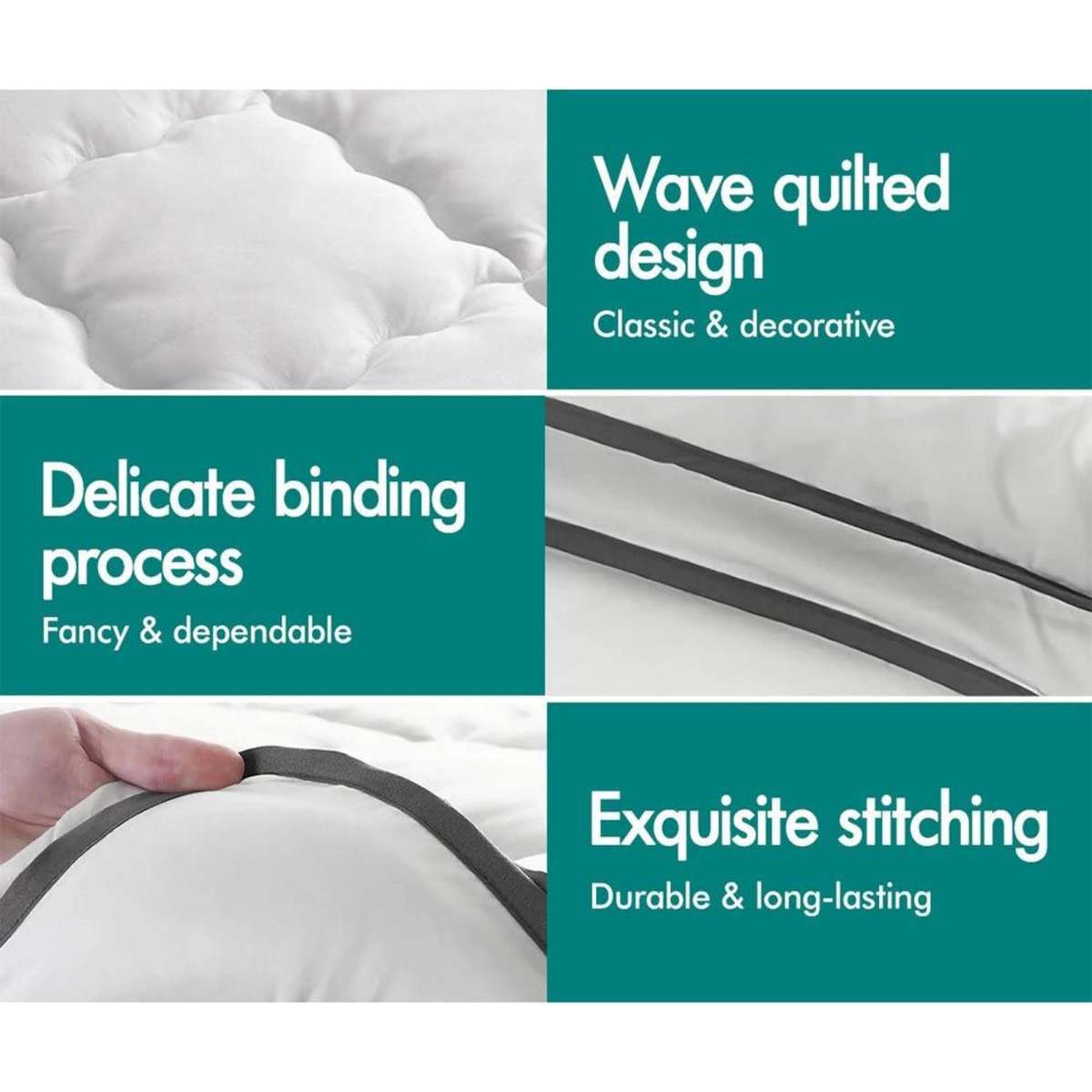 Starry Eucalypt Pillowtop Mattress Topper 7cm Queen Woolworths