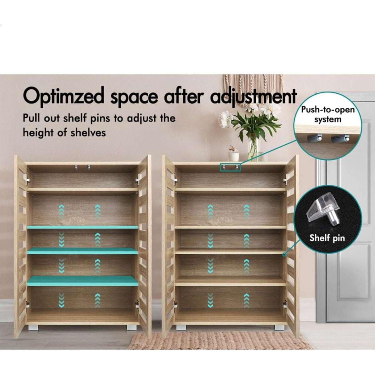 Alfordson Shoe Organiser Storage Rack Drawer Shelf 21 Pairs