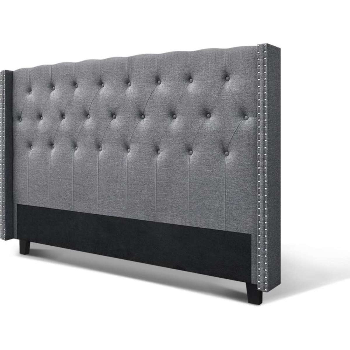 Artiss Bed Head King Size Fabric LUCA Grey Woolworths