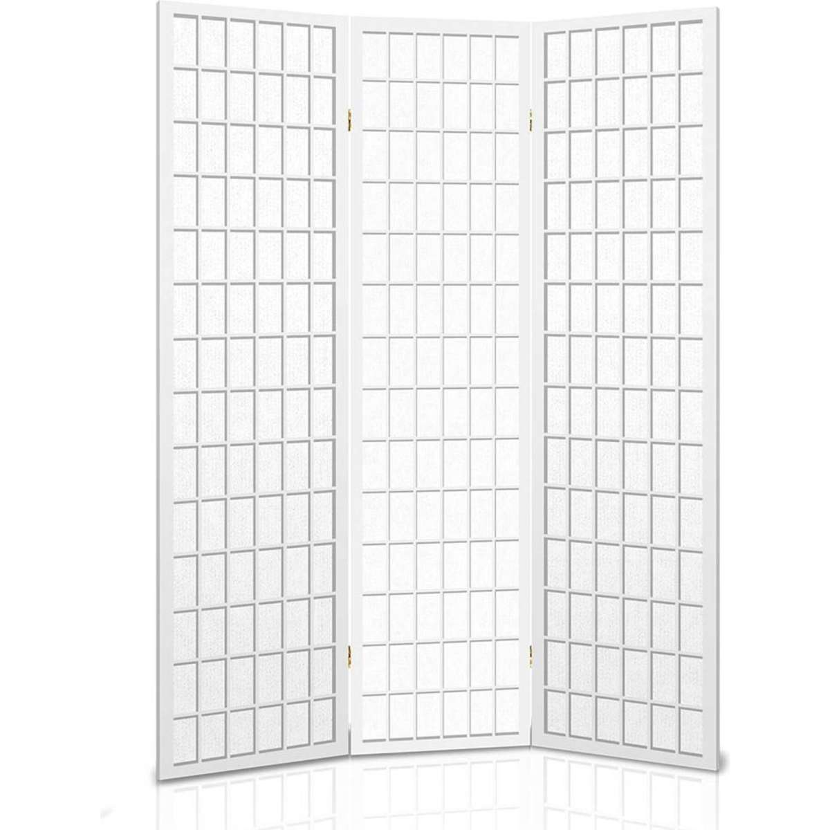 Artiss 3 Panel Room Divider Screen 131x179cm White Woolworths